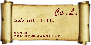 Csánitz Lilla névjegykártya